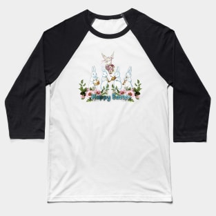 Funny easter bunny playing music Baseball T-Shirt